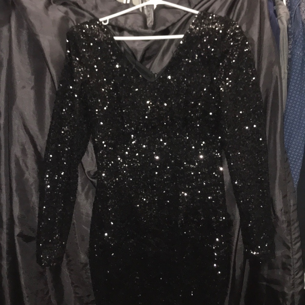 Sequin black dress